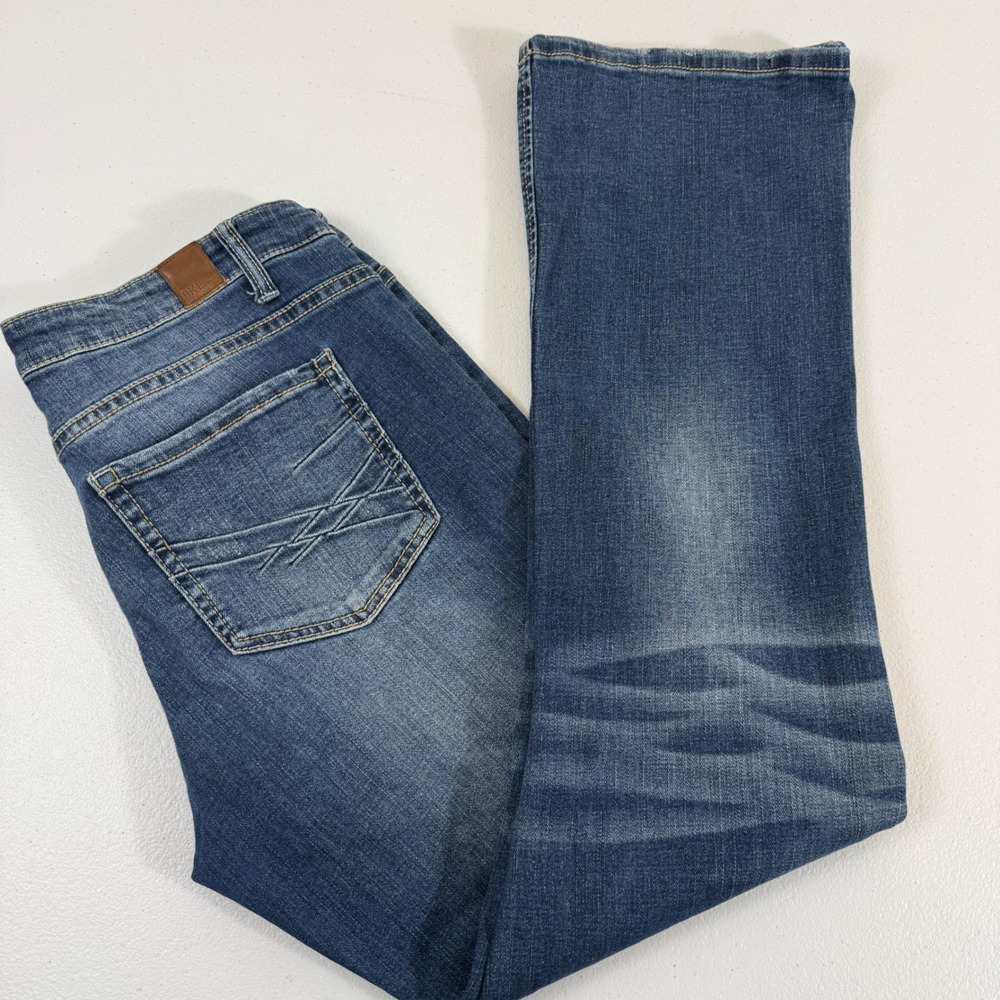 BKE Payton Bootcut Jeans Mens 30R Medium Wash Faded Whiskered Denim Pants